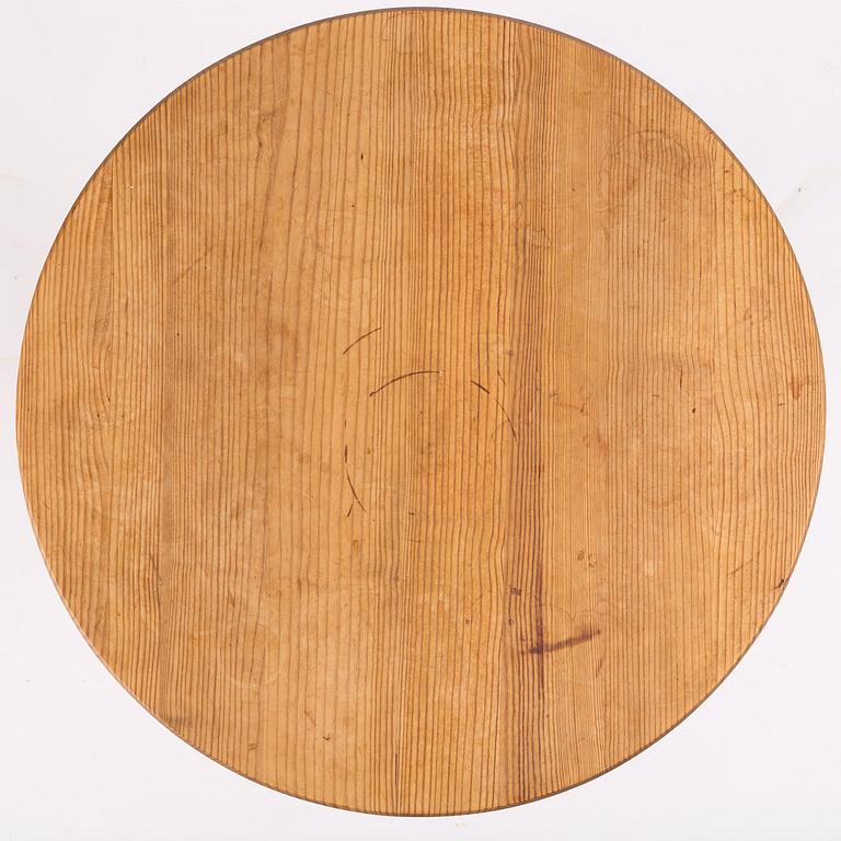Nordiska Kompaniet, a stained pine "Lovö" table, 1940s.
