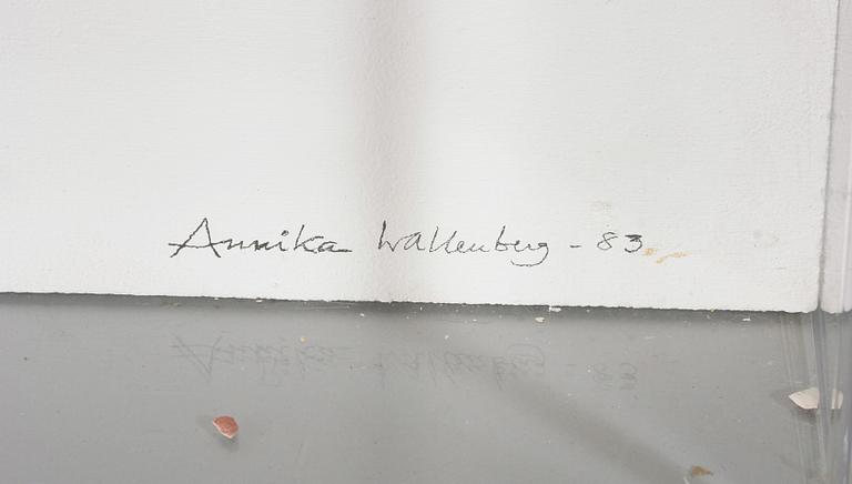 WALLENBERG, ANNIKA. Väggskulptur, sign o dat -83.