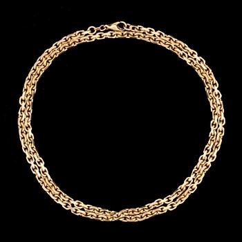 HALSBAND, 18k guld. Vikt ca 58g.