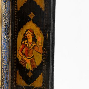 A Qajar Khatamkari laque mirror, circa 1900.