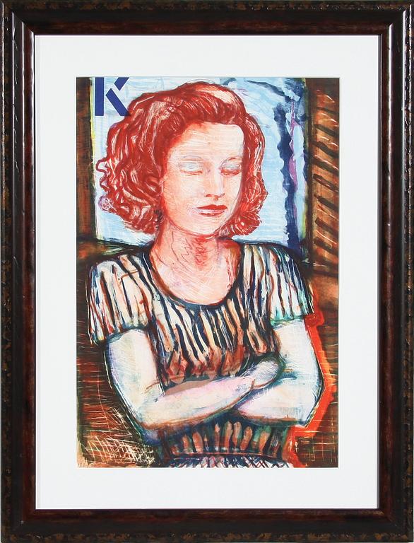 EVA ZETTERVALL, färglitografier, 4 st sign o numr 132/375.