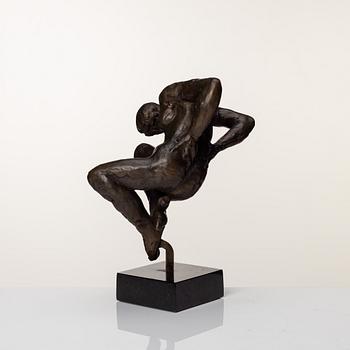 Gudmar Olovson, sculpture. Signed. Numbered. Foundry mark. Bronze, total height 24.5 cm.