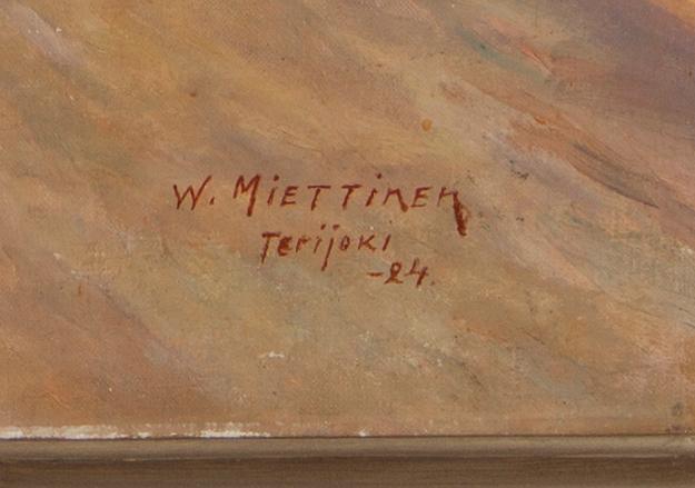 WOLDEMAR MIETTINEN, olja på duk, signerad och daterad Terijoki -24.