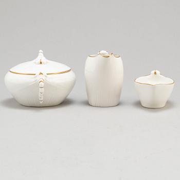 ALF WALLANDER, a 3-piece porcelain set of "Trollslända", Rörstrand early 20th century.