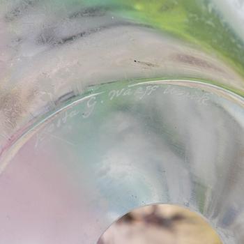 Göran Wärff, ljuslykta/ skulptur, "Polar", Kosta, unik, signerad.