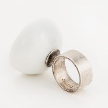 RING, Anton Michelsen och Royal Copenhagen, sterlingsilver och porslin.