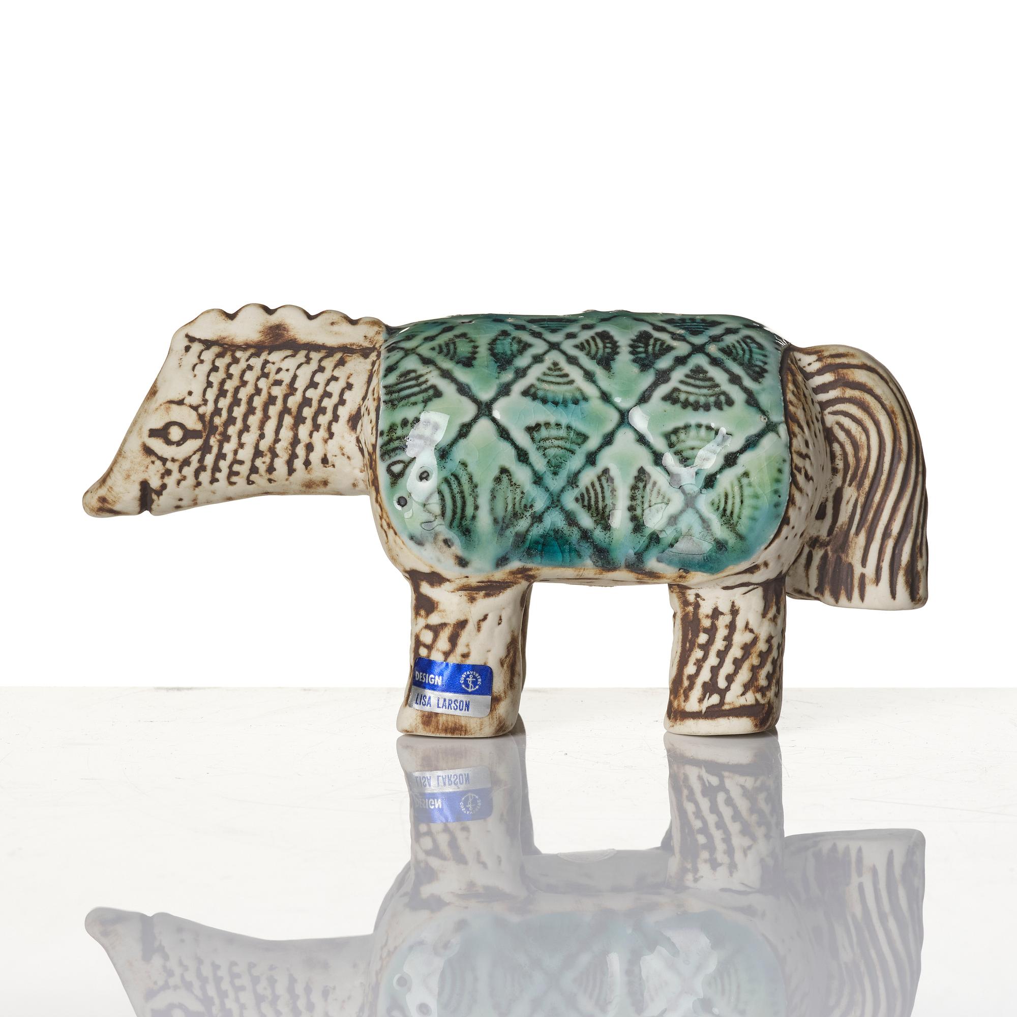 Lisa Larson, figurin, stengods, "Varan", ur serien "Jura", Gustavsberg.