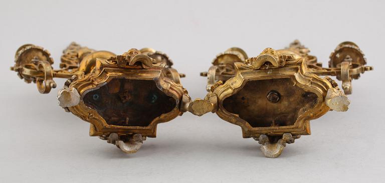 KANDELABRAR, 1 par, renässansstil, 1800-talets andra hälft.