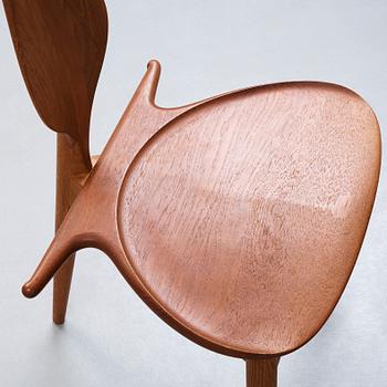 Hans J. Wegner, A Hans J. Wegner teak 'Valet/ Bachelor's Chair,  executed by cabinetmaker Johannes Hansen, Denmark ca 1959.