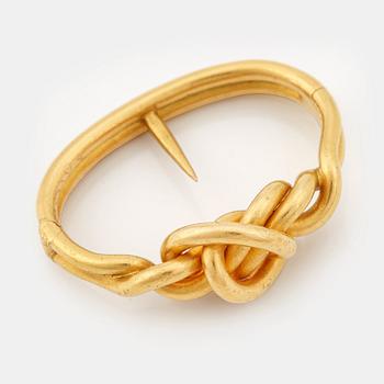 226. A Fabergé gold scarf ring, workmaster August Hollming , St Petersburg, 1896-1908.