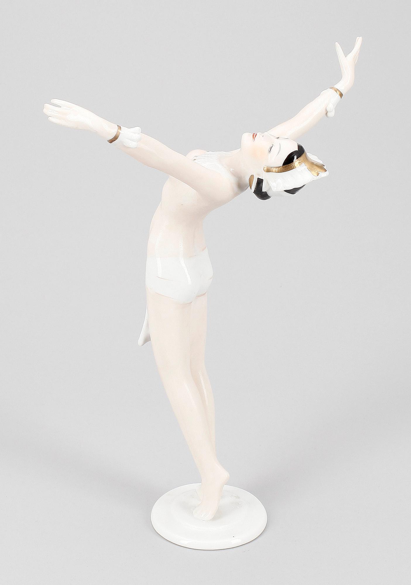 FIGURIN, porslin, art deco, Wien.