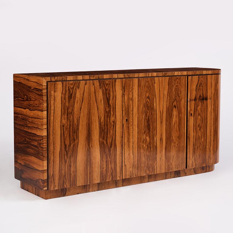 Greta Magnusson Grossman, a zebrano veneered sideboard, Firma Studio, Stockholm 1930s.