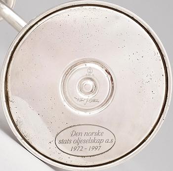 KANDELABER, silver, Karl Jörgen Otteren, Norge, 1900-talets slut. Vikt ca 718,7.