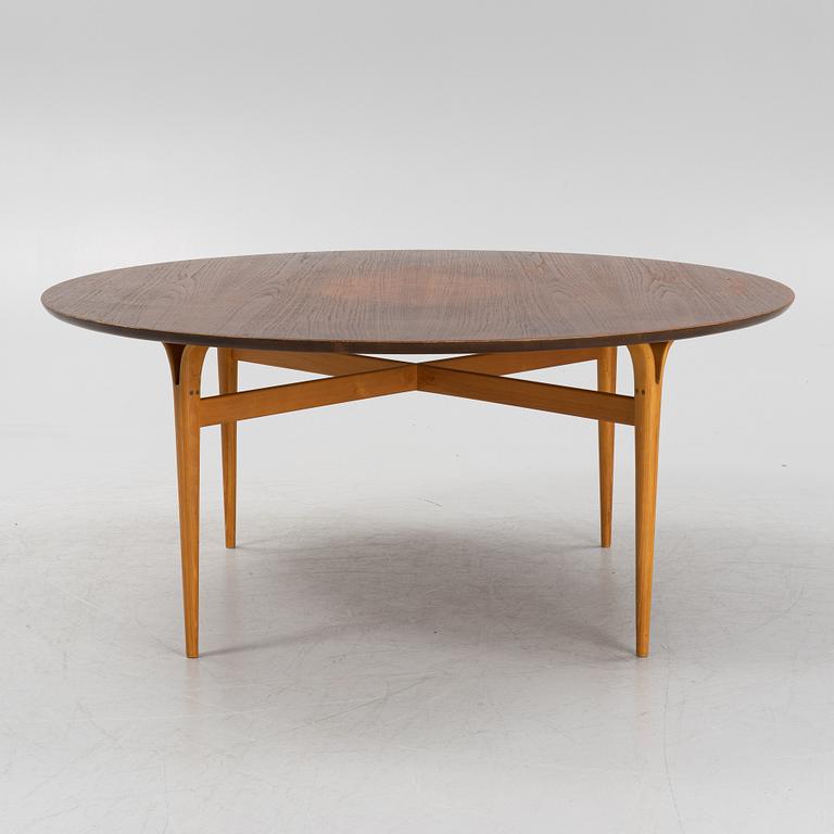 Bruno Mathsson, a circular  teak top table for Firma Karl Mathsson, mid 20th Century.