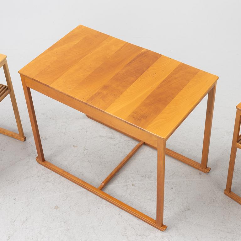 Carl Malmsten, satsbord, 3 delar, "Släden", Åfors Möbelfabriks AB.