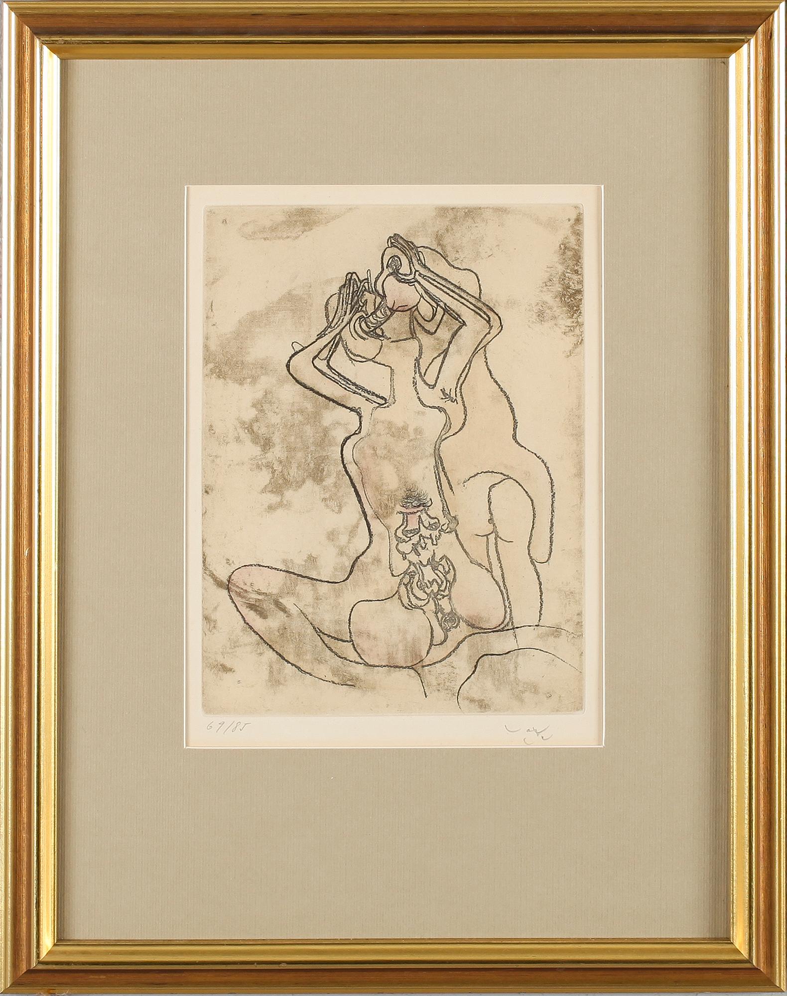 ROBERTO MATTA, 2 st, färgetsningar, signerade, numrerade 69/85.