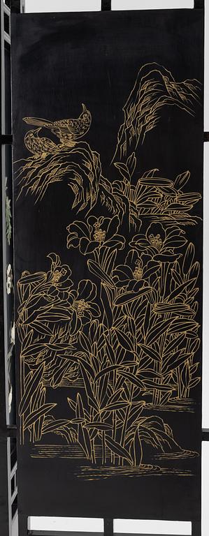 Folding screen, China, 20th Century.