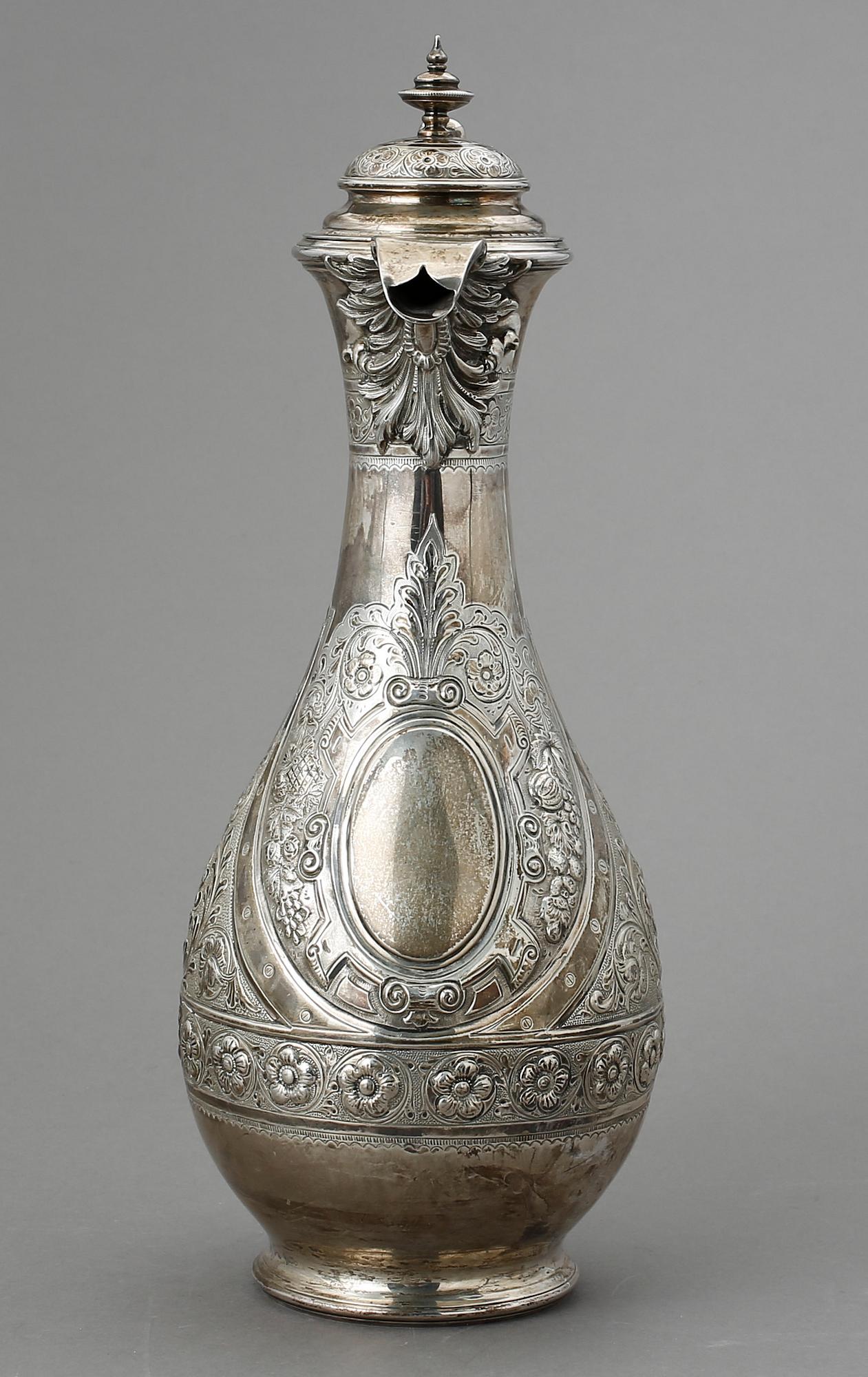 VINKANNA, silver. Horace Woodward, London, England, 1875. Vikt 831 g.