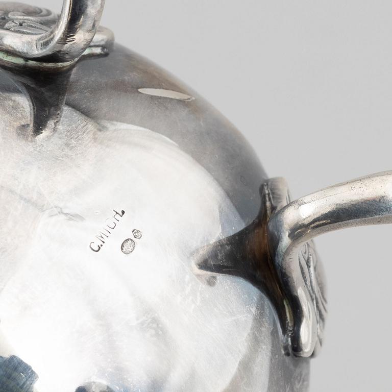 A silver sugar caster, mark of C. Michelsen, Denmark, Swedish import marks, mid 20th Century.
