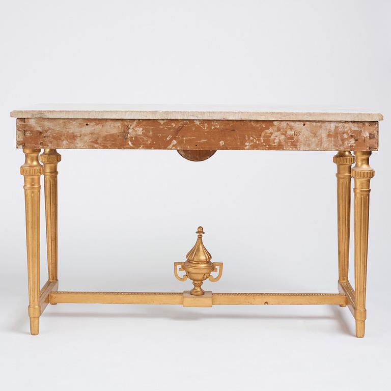 A late Gustavian console table in the manner of P Ljung.