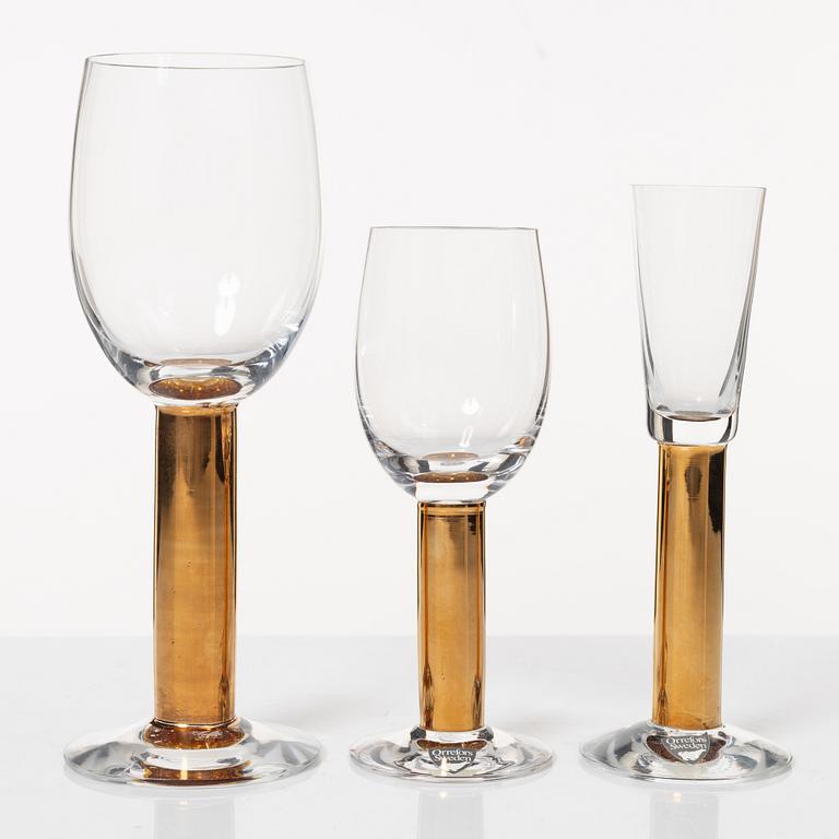 Gunnar Cyrén, glasservisdelar, 12 st, "Nobel", Orrefors.