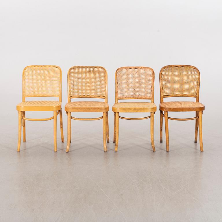 Four similar mid 20th century chairs.