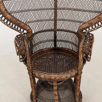 AN RATTAN EASY CHAIR.