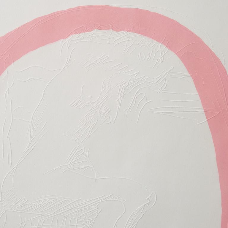 LUCIO FONTANA, colour etching with embossing, numbered 150/170.