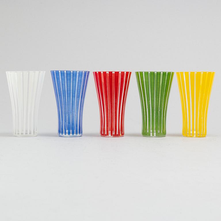 BENGT ORUP, servisdelar, 28 delar, glas, "Strikt", Johansfors.