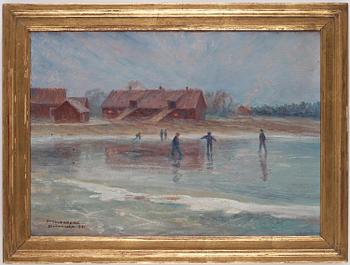 Anshelm Schultzberg, Ice skating in the evening.
