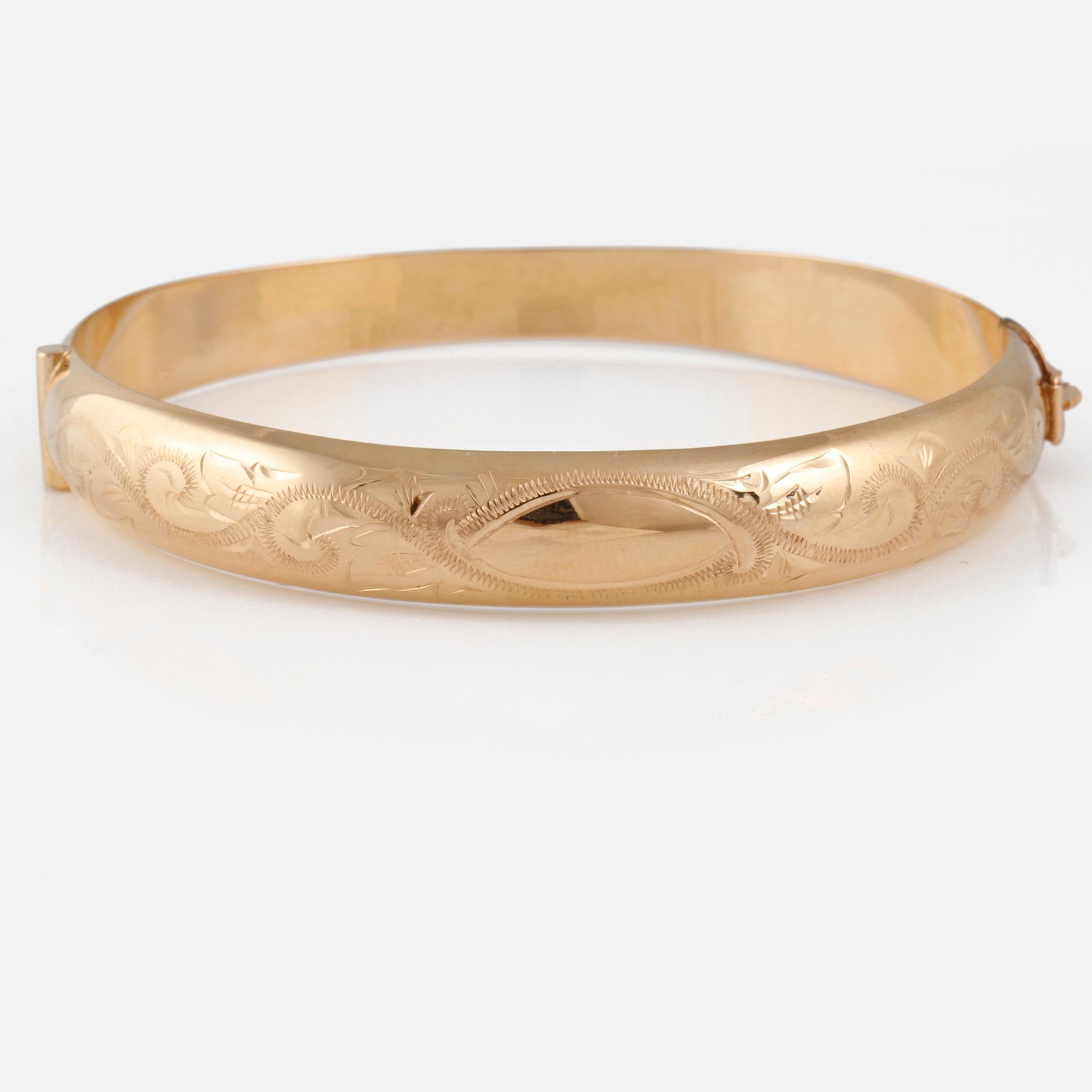 ARMRING, 18K guld, Ceson, Göteborg, 1977. Vikt 14,2 gram.