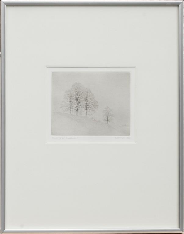 GUNNAR NORRMAN, torrnålsgravyr, signerad och daterad 1980, numrerad 2/20.