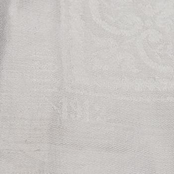 KEJSERLIGA SERVIETTER 11 ST, Ryssland 1912, med tsar Nikolai II:s monogram.