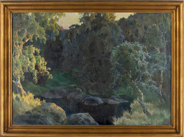 OKÄND KONSTNÄR, olja på duk. Signerad S Baskakow och daterad 1920.