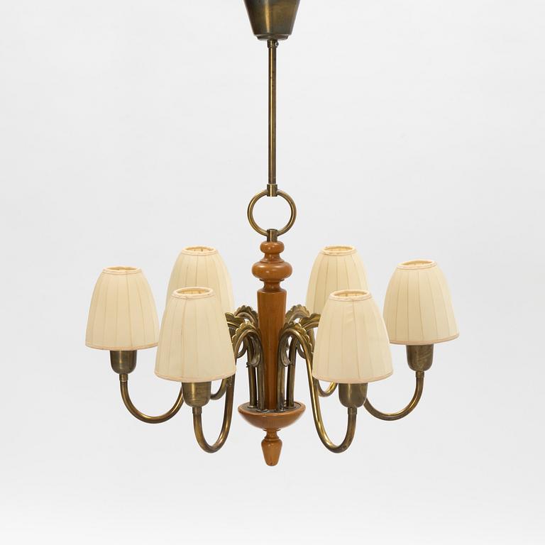 Harald Notini, a Swedish Modern ceiling light, Böhlmarks 1940s'/50's.