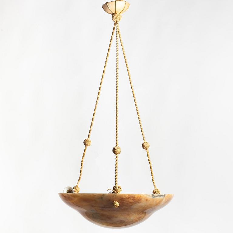 An alabster ceiling lamp, 1920s.