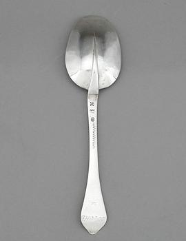 RÅTTSVANSSKED, silver, 1720, Jacob Brunck, mästare i Stockholm 1715-1745, 46 gram.