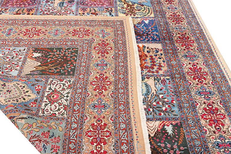 A Kashmar carpet, c. 387 x 297 cm.