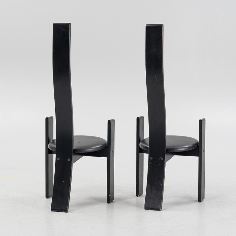 Vico Magistretti, a set of six 'Golem' chairs for Poggi, 1969.