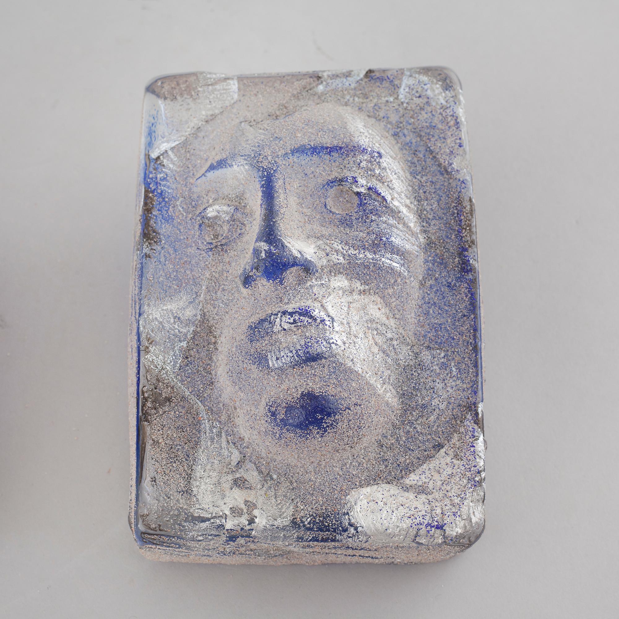 Three glass sculptures by Claes Uvesten.