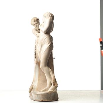 FRIEDRICH GOLDSCHEIDER, a ceramic mantel clock "Amicita", Simon, Wien, ca 1901/02, model 2305.