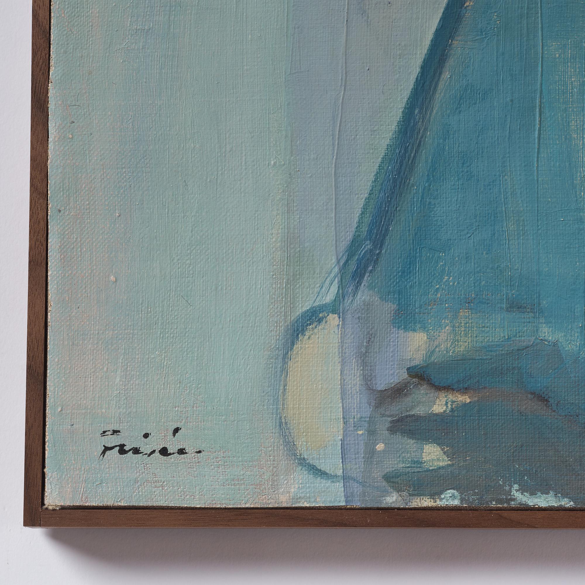 Vera Frisén, oil on relined canvas, signed.