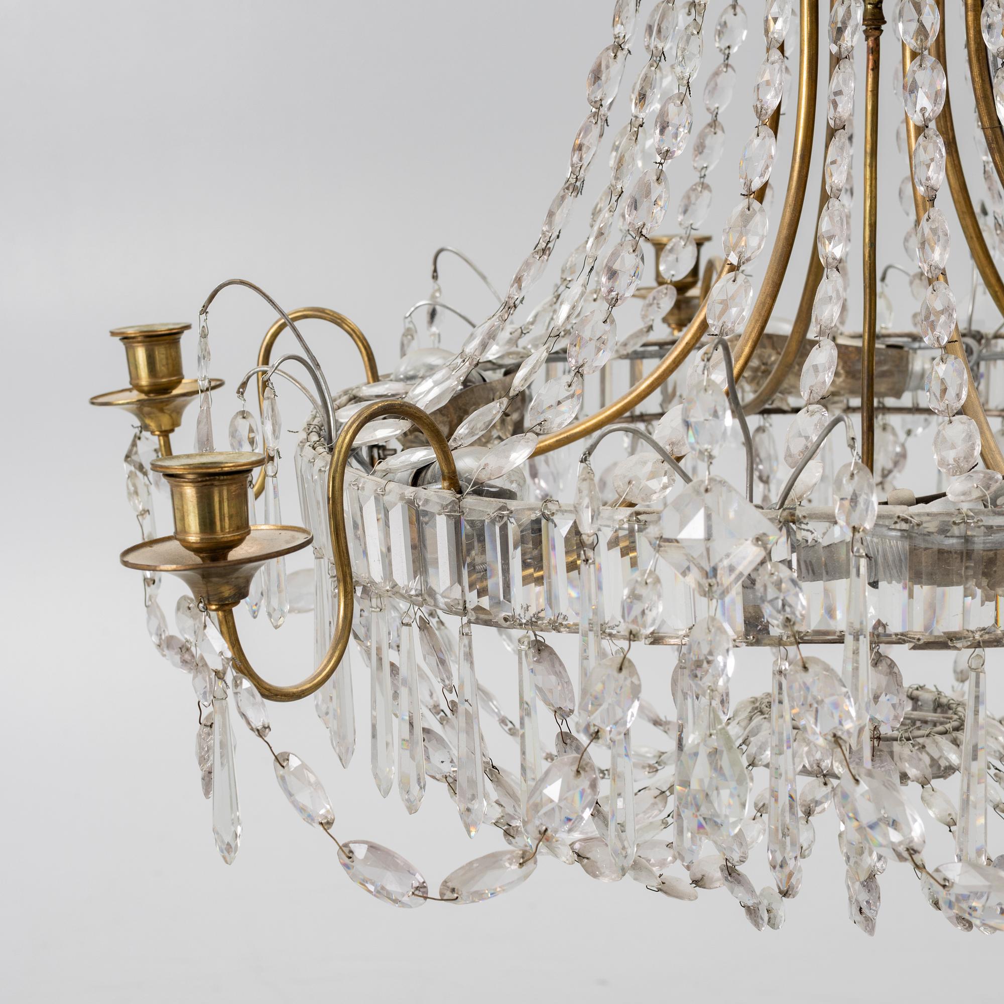 An Empire style chandelier, second half of the 20th century.