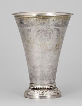 BÄGARE, silver. Erik Ernander, Uppsala 1790. Vikt ca 412g.