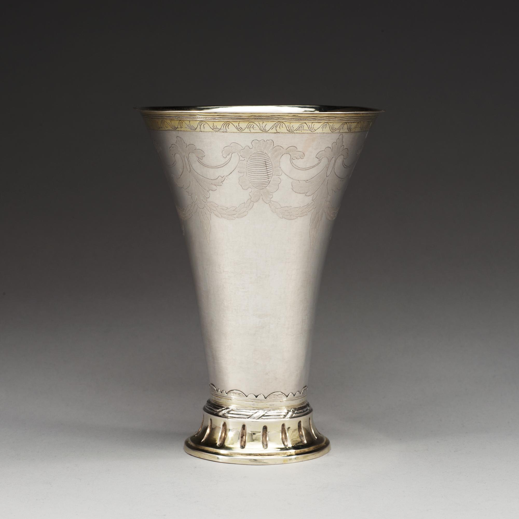 BÄGARE, silver, Olof Grubb, Hudiksvall, 1797. Vikt ca 327 g.