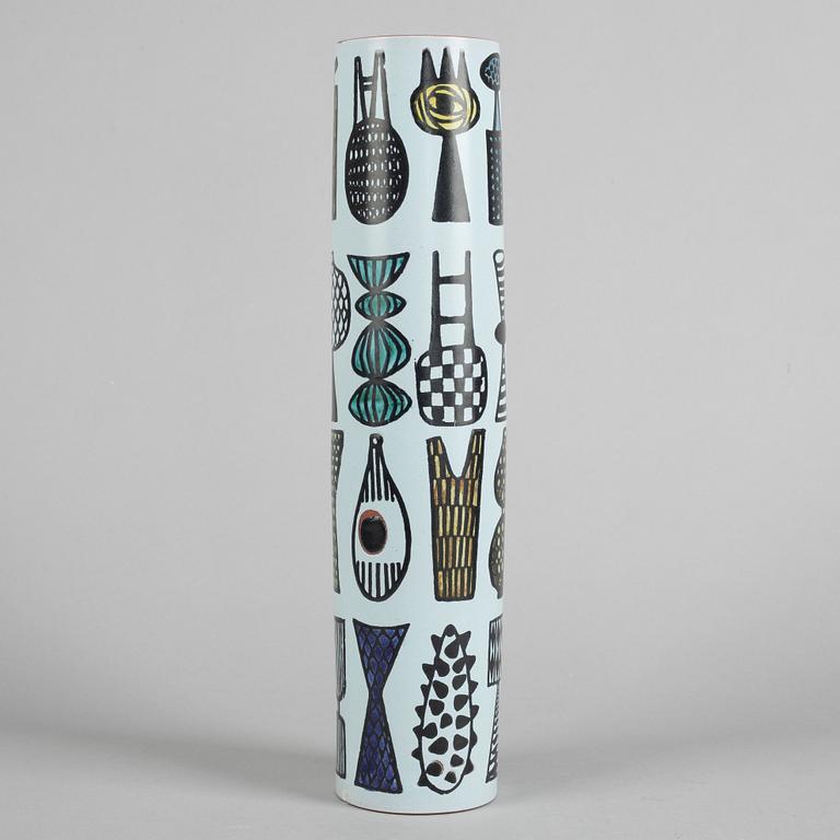 Stig Lindberg,  a 'Karneval' faience vase, Gustavsbergs studio 1958-62.