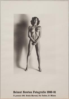 HELMUT NEWTON, utställningsaffisch, "Helmut Newton Fotografie 1980-81".