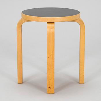 Alvar Aalto, A 1960's-1970's E60 stool for Artek, Finland.