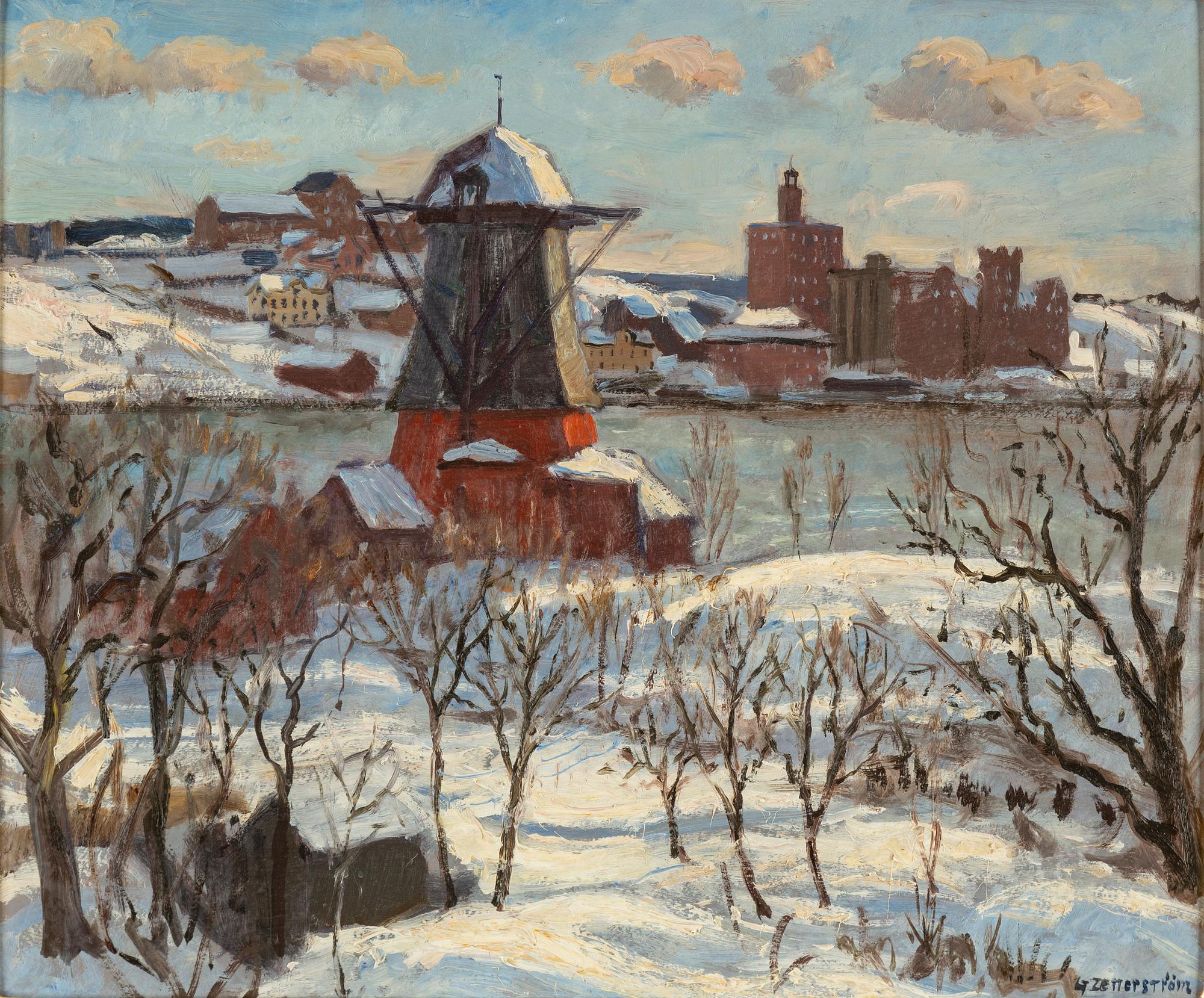 GUNNAR ZETTERSTRÖM, olja på pannå, signerad.