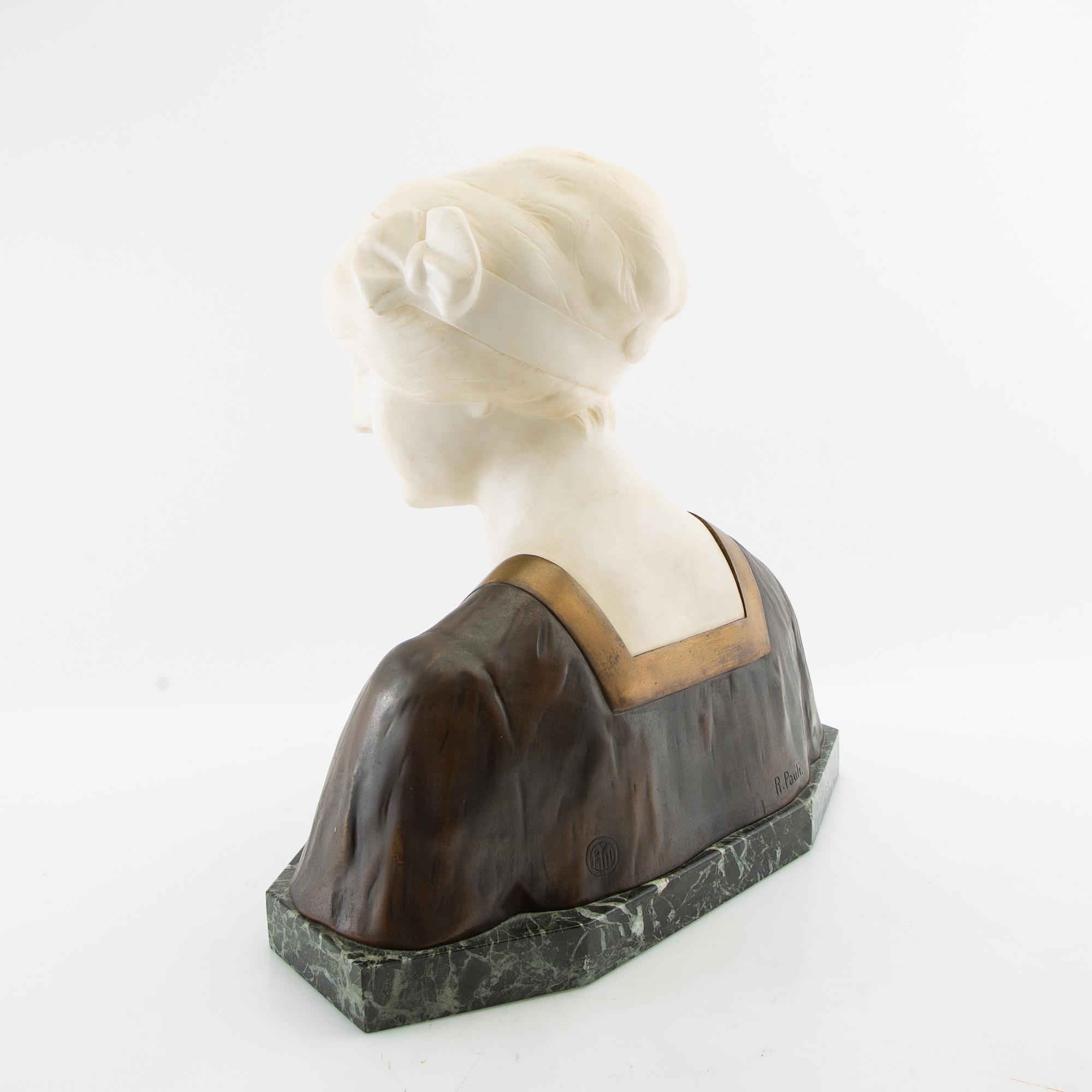 Richard Pauli, Sculpture Bust of a Young Woman.